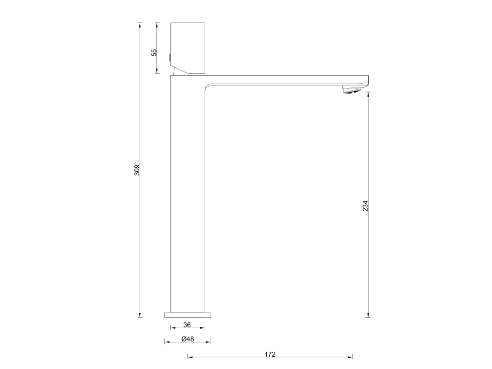 Cube Tall Basin Mixer