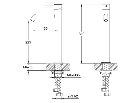 Urban Tall Basin Mixer